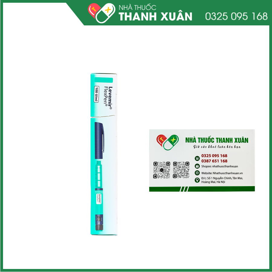 Bút tiêm Levemir FlexPen 100U/ml trị đái tháo đường